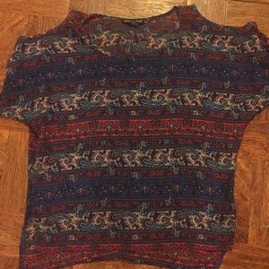 Cold shoulder bandana style shirt